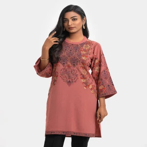 Pink Georgette A-line Kameez