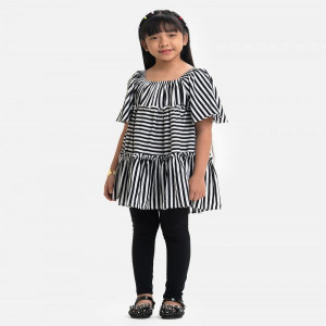 Black and White Patterned Tunic