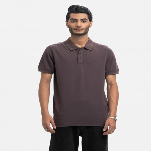 Coffee Cotton Pique Polo
