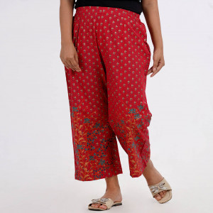 Red Viscose Palazzo