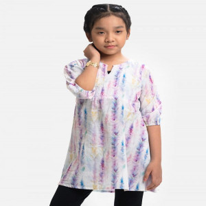 White Cotton A-line Tunic