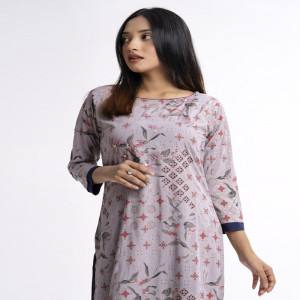 Gray Viscose Salwar Kameez