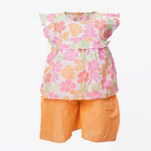 Printed Cotton Bottom Tops Set