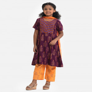Purple Viscose Salwar Kameez