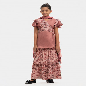 Pink Georgette Ghagra Choli set