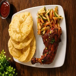 Luchi with Chicken Chaap