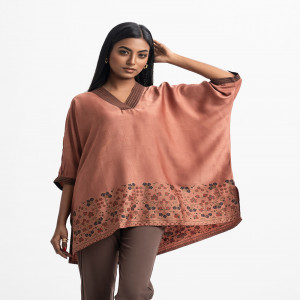 Dusty Rose Kaftan-style Woven Top