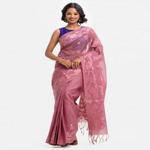 Mauve Cotton Saree