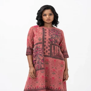 Onion Pink Georgette A-line Kameez