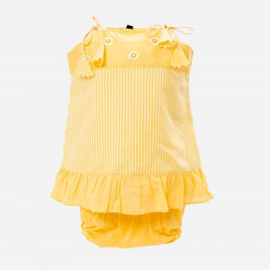 Yellow Cotton Newborn Frock
