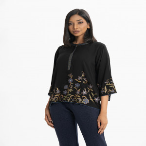 Black Viscose Tops