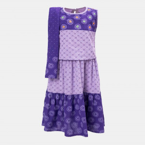 Lavender Cotton Ghagra Choli