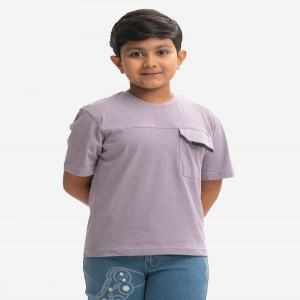 Lavender Jersey Drop Shoulder T-Shirt