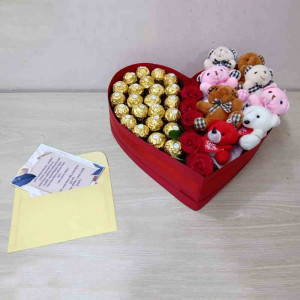 Ferrero with Mini Teddy Bouquet