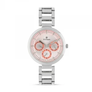 Titan 2480SM05 Workwear Pink Dial Ladies Watch