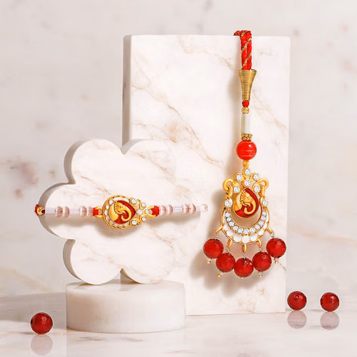 designer-ganesha-rakhi-set-for-bhaiya-bhabhi-with-roli-chawal