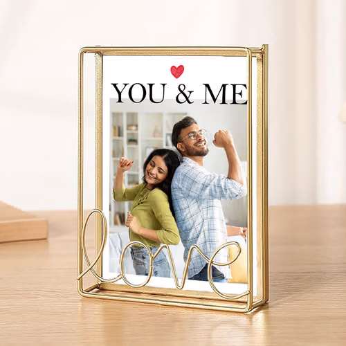 personalized-gold-finish-metal-photo-frame