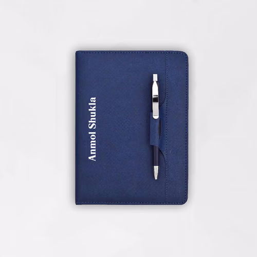 personalized-sleek-blue-diary-and-pen-gift-combo-for-him