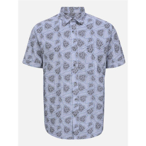 Grey Printed Cotton Shirt