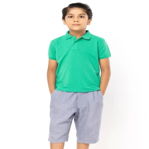 Green Mixed Cotton Polo Shirt