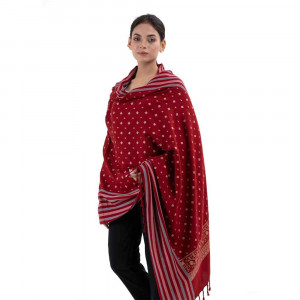 Red Viscose Shawl